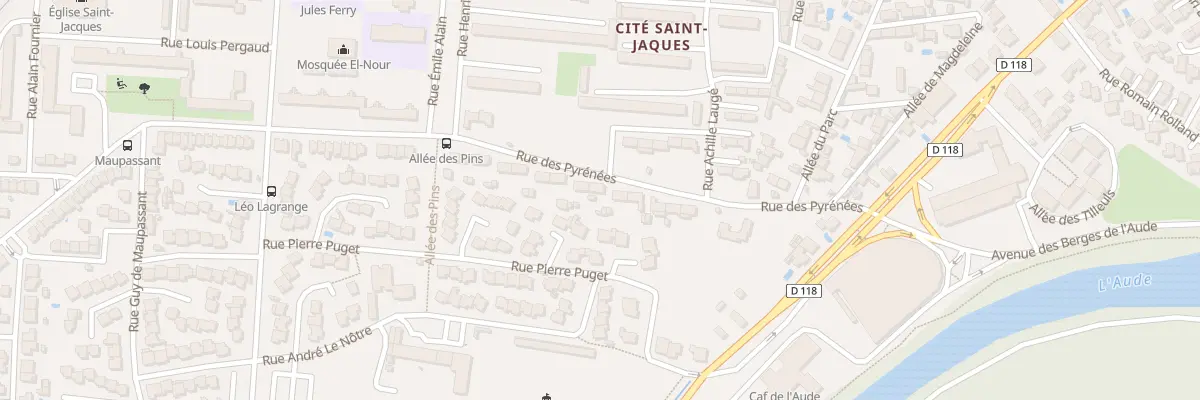 Plan du 25 Rue des Pyrénées à Carcassonne