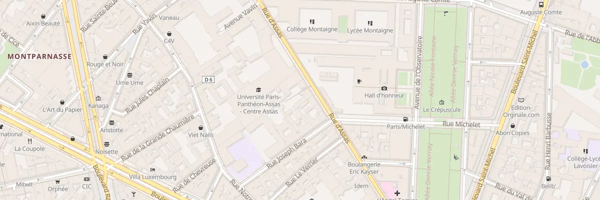 Plan du 102 Rue d’Assas à Paris 6e Arrondissement