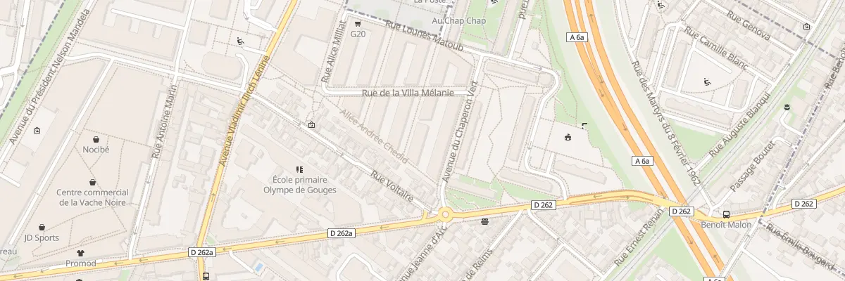 Plan du 4 All Simone de Beauvoir à Arcueil