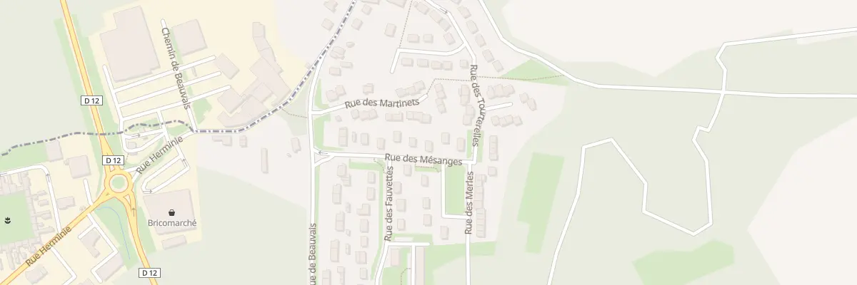 Plan du 9 Rue des Mésanges à Bury