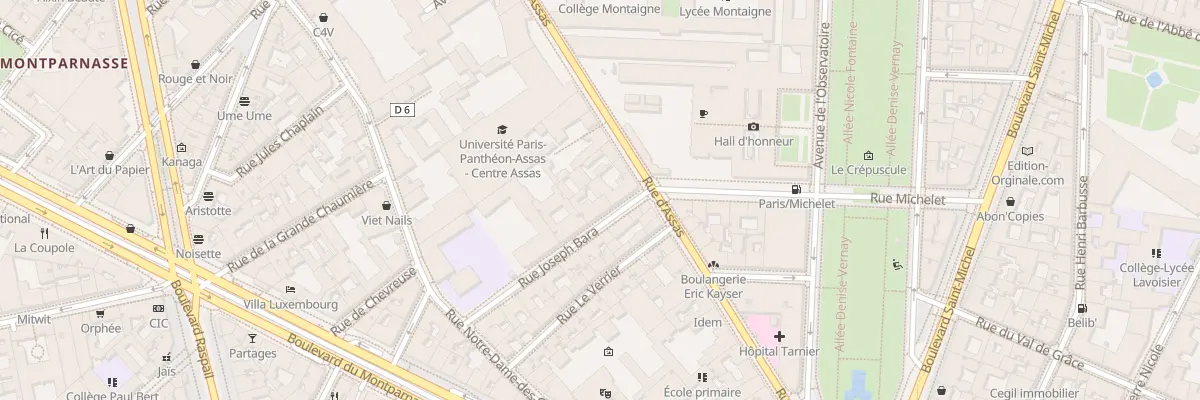 Plan du 4 Rue Joseph Bara à Paris 6e Arrondissement