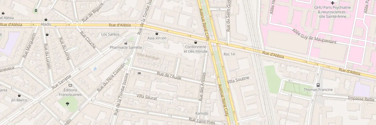 Plan du 5 Rue Maurice Loewy à Paris 14e Arrondissement