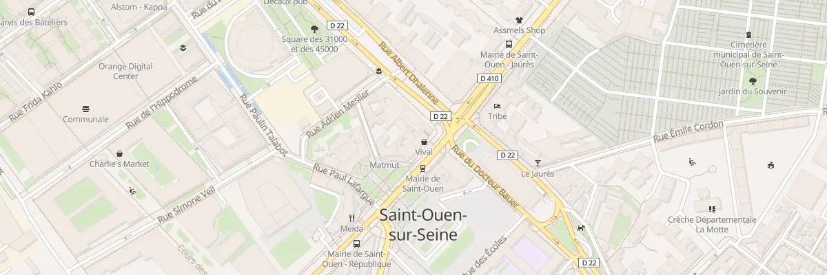 Plan du 74 Bd Jean Jaurès à Saint-Ouen-sur-Seine