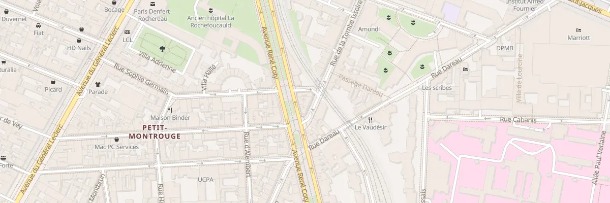 Plan du 13B Av René Coty à Paris 14e Arrondissement