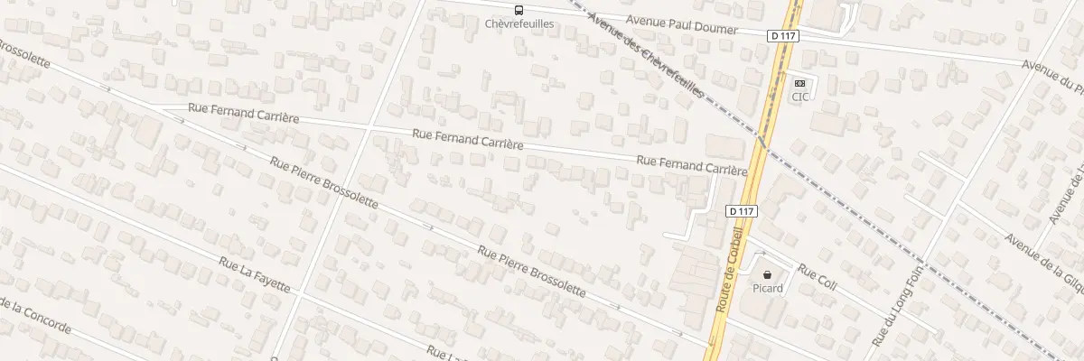 Plan du 28 Rue Fernand Carrière à Sainte-Geneviève-des-Bois