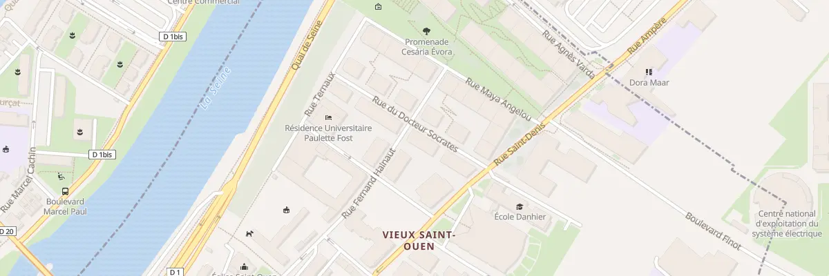 Plan du 12 Rue Fernand Hainaut à Saint-Ouen-sur-Seine