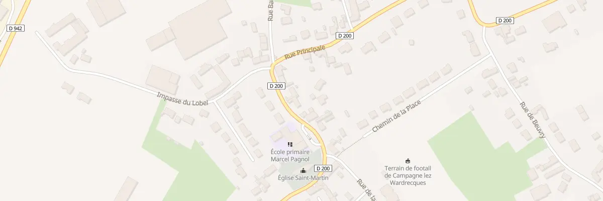 Plan du 1090 Rue Principale à Campagne-lès-Wardrecques