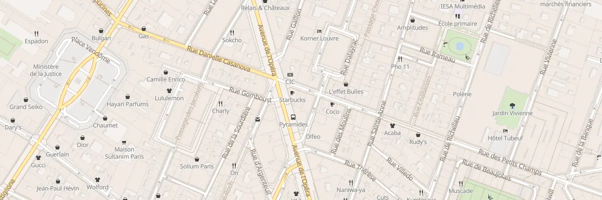 Plan du 61 Rue des Petits Champs à Paris 1er Arrondissement