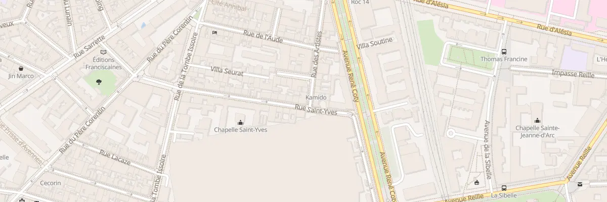 Plan du 42 Rue des Artistes à Paris 14e Arrondissement