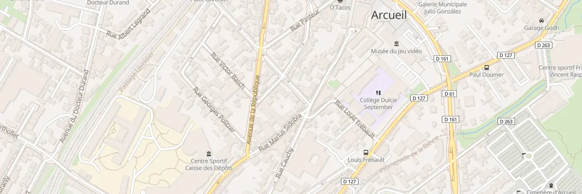 Plan du 5 Rue Pierre Brossolette à Arcueil