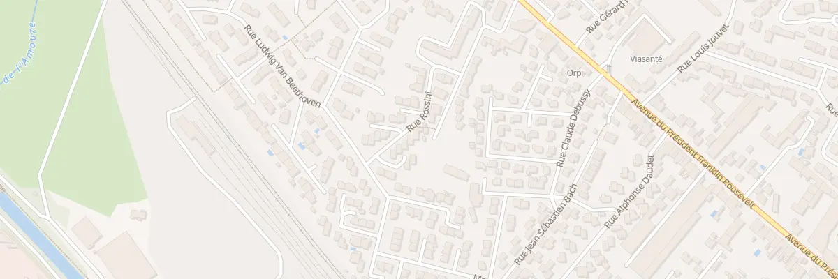 Plan du 14 Rue Rossini à Carcassonne