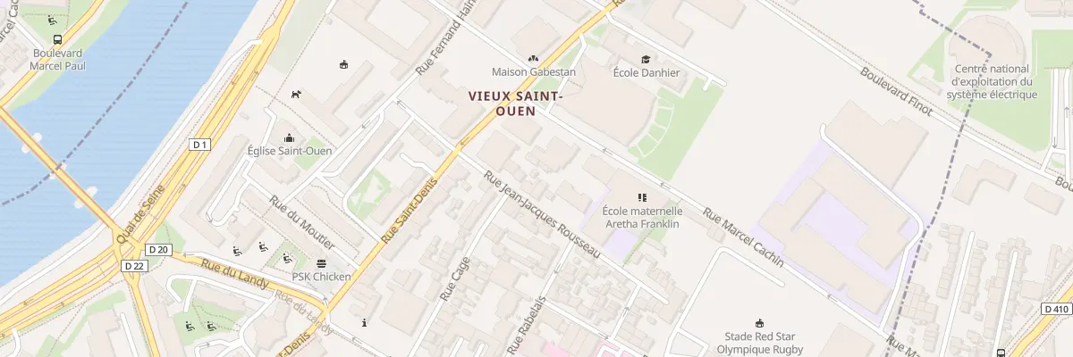 Plan du 11 Rue Jean-Jacques Rousseau à Saint-Ouen-sur-Seine