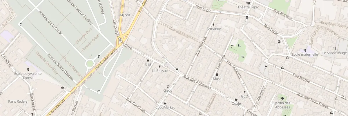 Plan du 44 Rue Lepic à Paris 18e Arrondissement