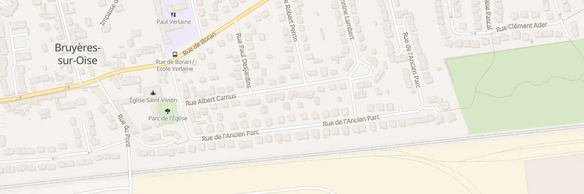 Plan du 20 Rue Albert Camus à Bruyères-sur-Oise