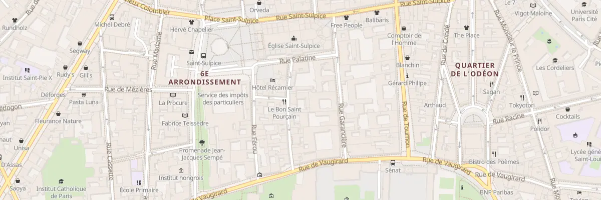Plan du 11 Rue Servandoni à Paris 6e Arrondissement