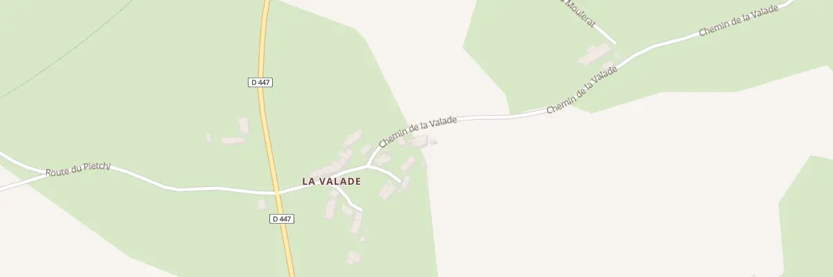 Plan du 17 La Valade à Treignat