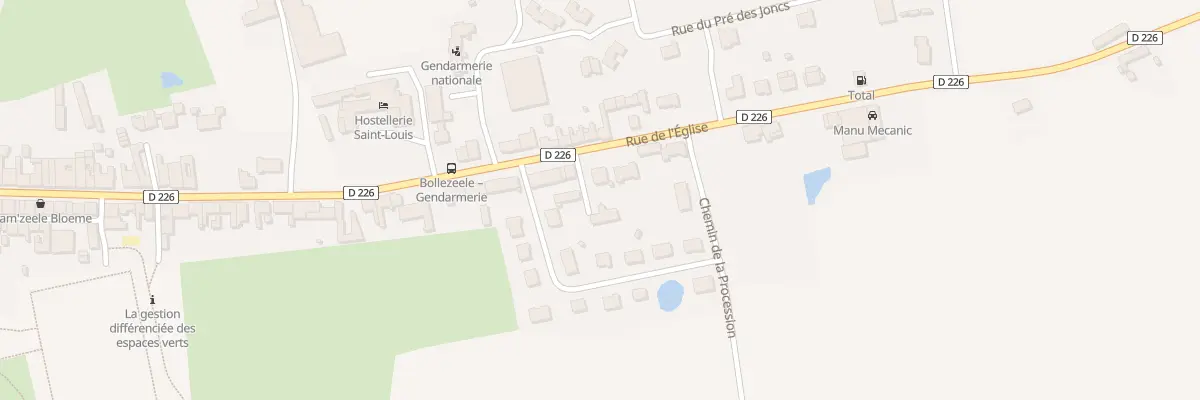 Plan du 74 Rue de l’Eglise à Bollezeele