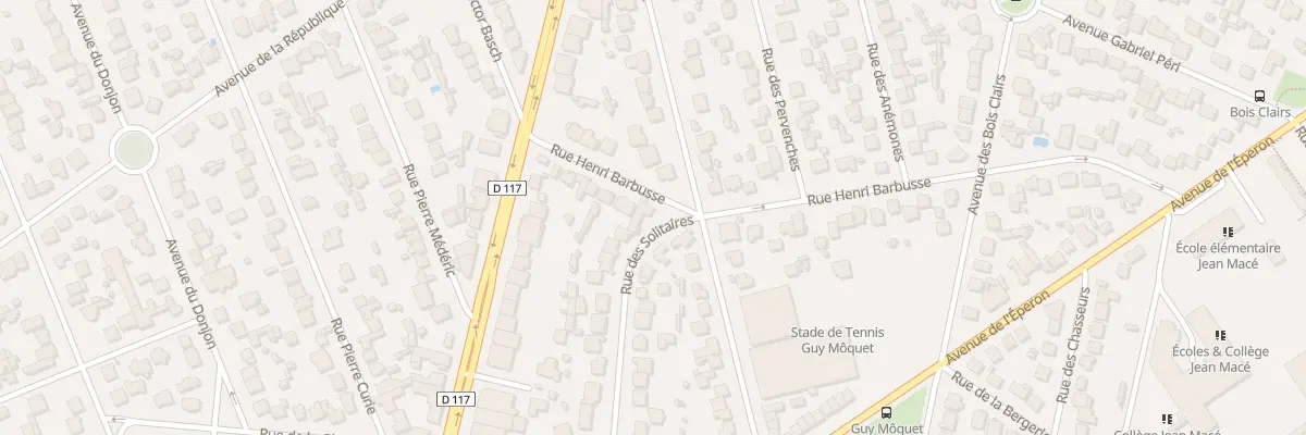 Plan du 2 Rue des Solitaires à Sainte-Geneviève-des-Bois