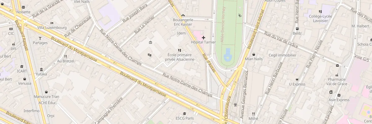 Plan du 134 Rue d’Assas à Paris 6e Arrondissement