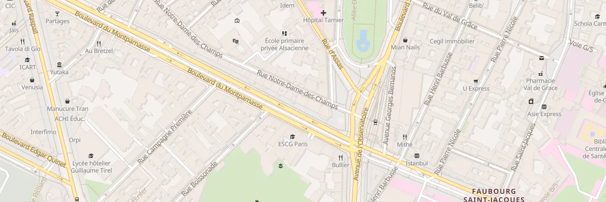 Plan du 167 Bd du Montparnasse à Paris 6e Arrondissement