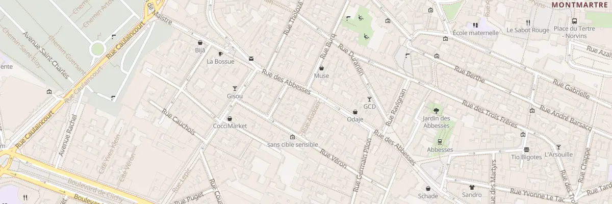 Plan du 51 Rue des Abbesses à Paris 18e Arrondissement