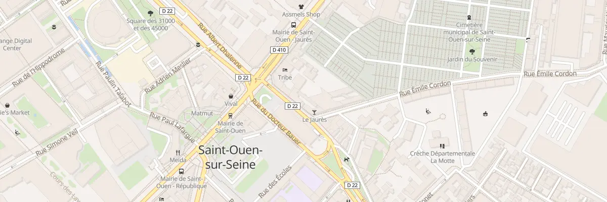 Plan du 5 Rue du Docteur Bauer à Saint-Ouen-sur-Seine