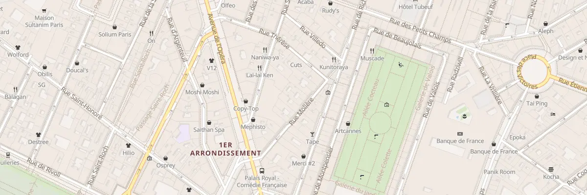 Plan du 17 Rue Molière à Paris 1er Arrondissement