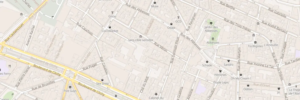 Plan du 15 Rue Véron à Paris 18e Arrondissement
