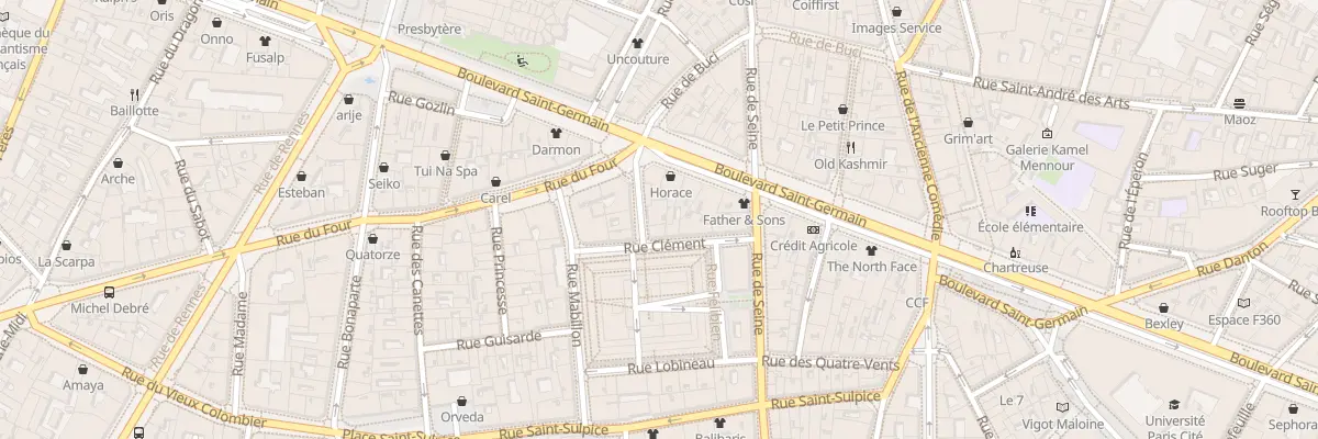 Plan du 5 Rue de Montfaucon à Paris 6e Arrondissement