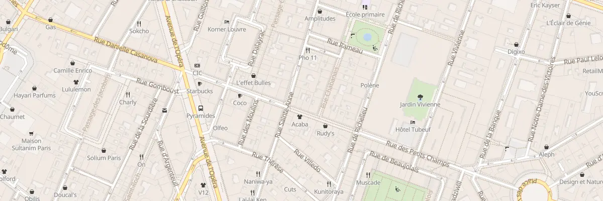 Plan du 28 Rue des Petits Champs à Paris 2e Arrondissement