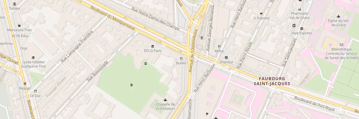 Plan du 22 Av de l’Observatoire à Paris 14e Arrondissement