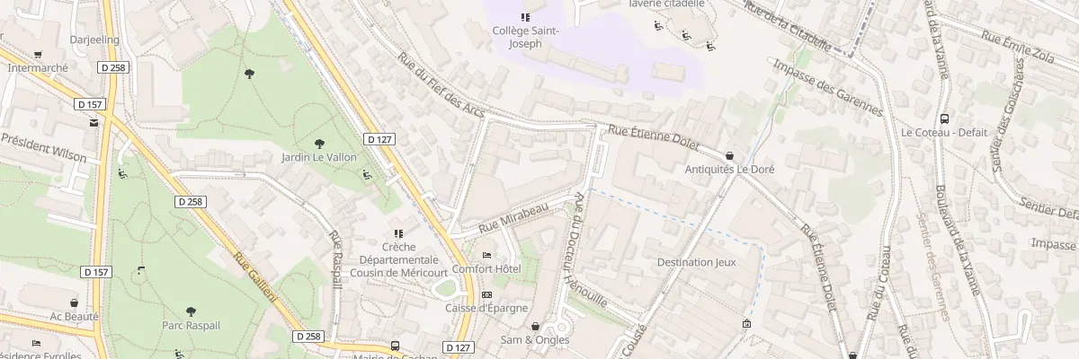 Plan du 8 Rue Anciens Combattants à Cachan