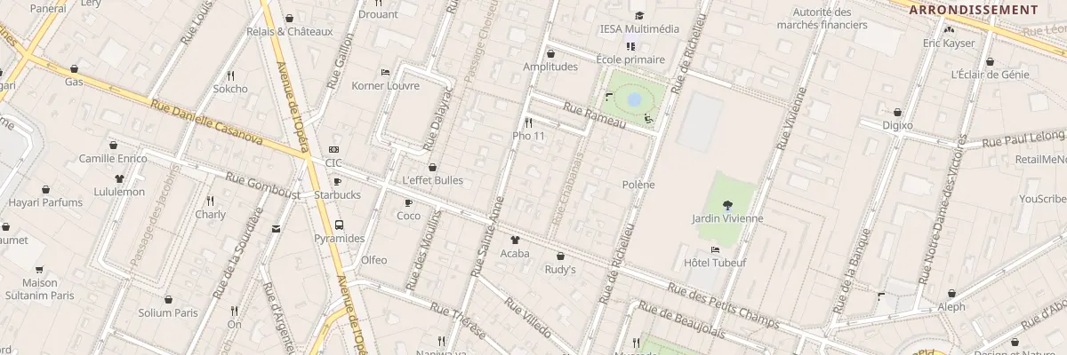 Plan du 46 Rue Sainte-Anne à Paris 2e Arrondissement