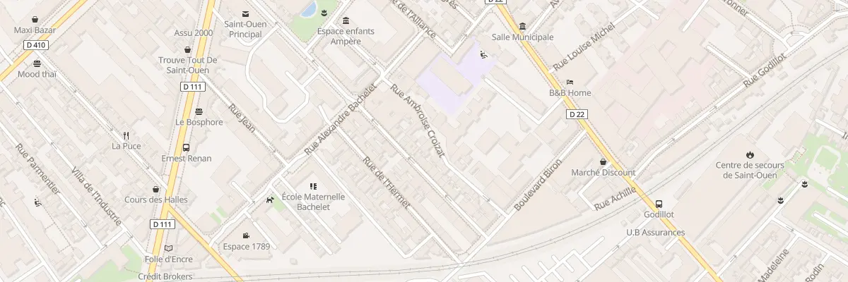 Plan du 21 Rue Ambroise Croizat à Saint-Ouen-sur-Seine