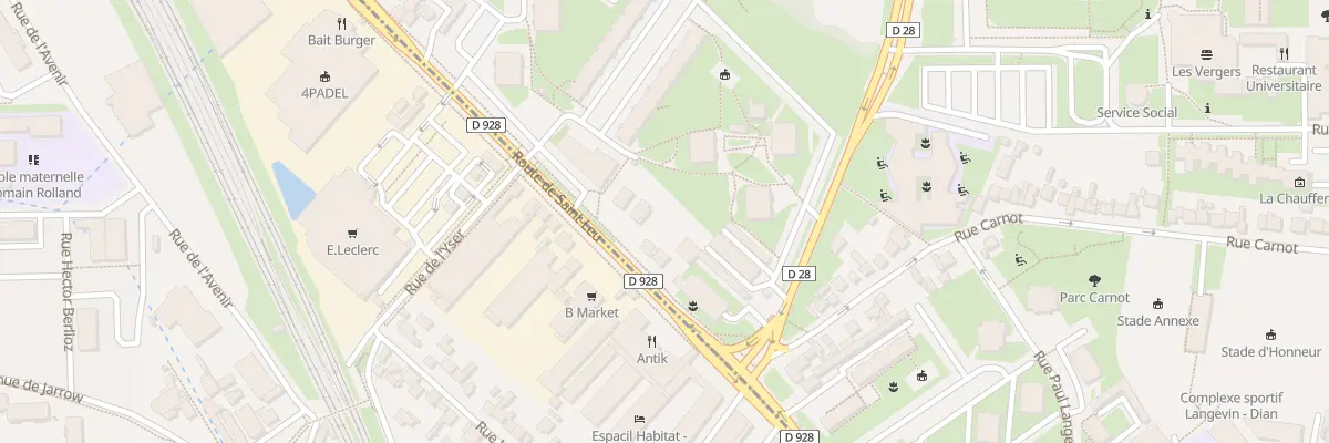 Plan du 92 Rte de Saint-Leu à Villetaneuse