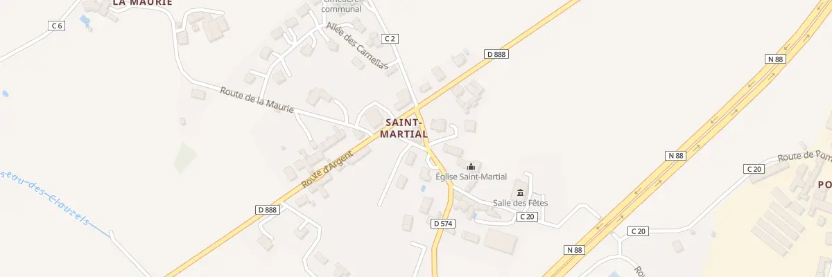 Plan du 5010 Saint Martial à Tauriac-de-Naucelle