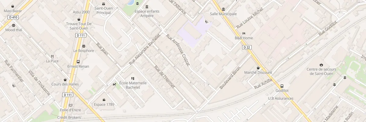 Plan du 19B Rue Ambroise Croizat à Saint-Ouen-sur-Seine