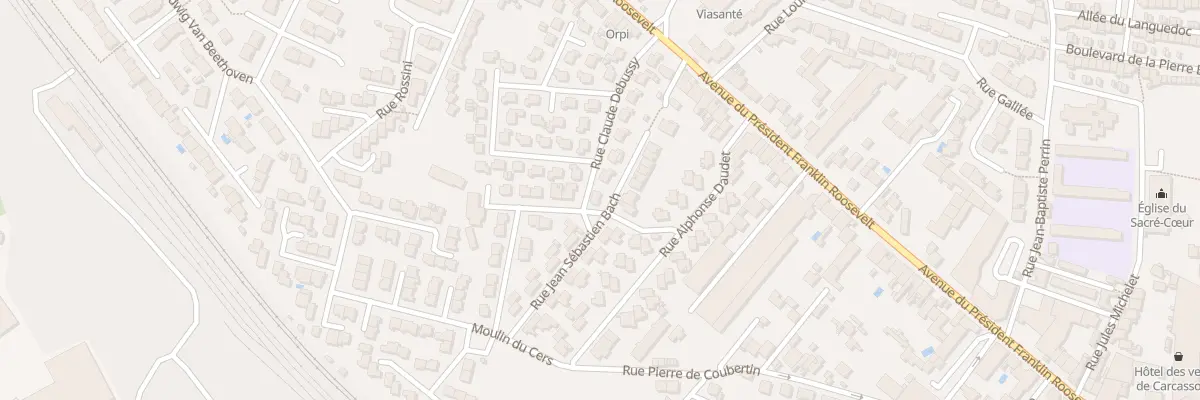 Plan du 17 Rue Jean Sébastien Bach à Carcassonne