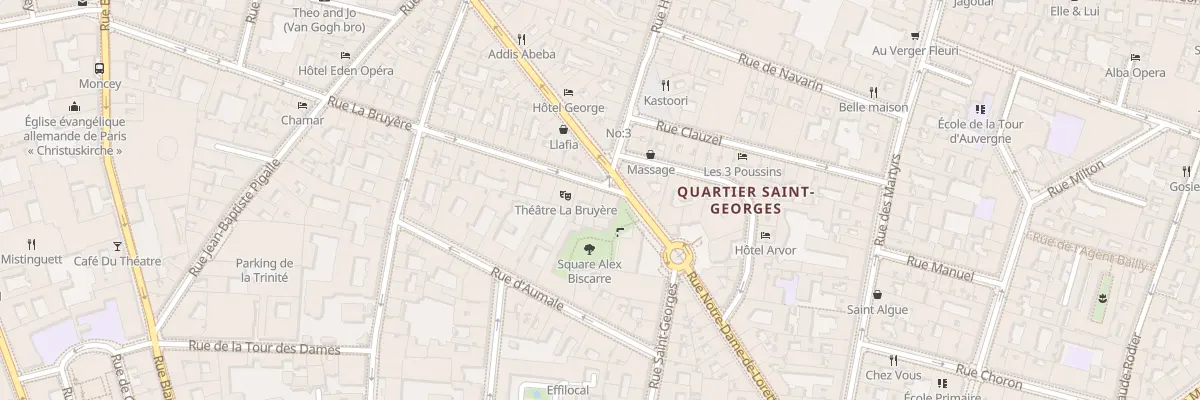 Plan du 3 Rue la Bruyère à Paris 9e Arrondissement
