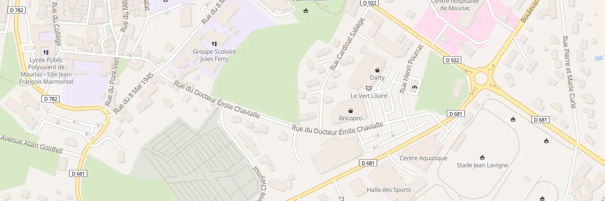 Plan du 16 Rue du Cardinal Saliége à Mauriac