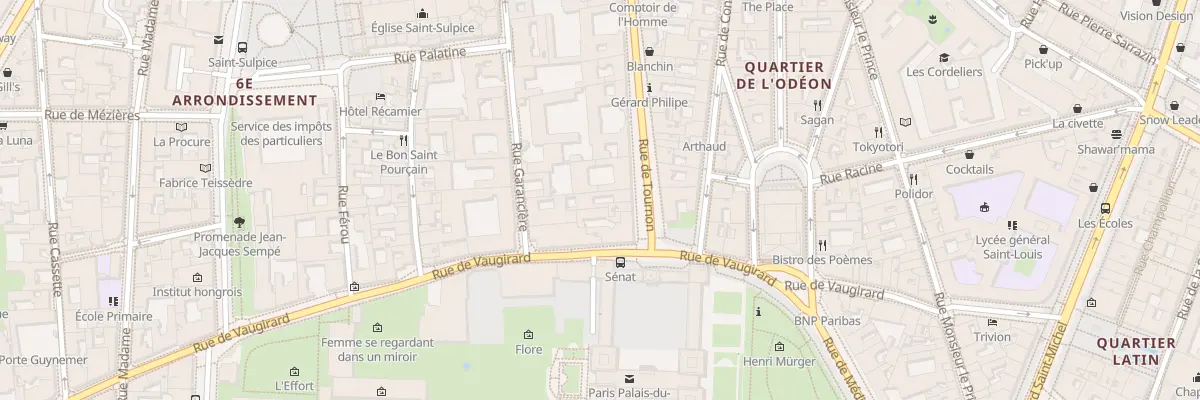 Plan du 14 Rue de Tournon à Paris 6e Arrondissement