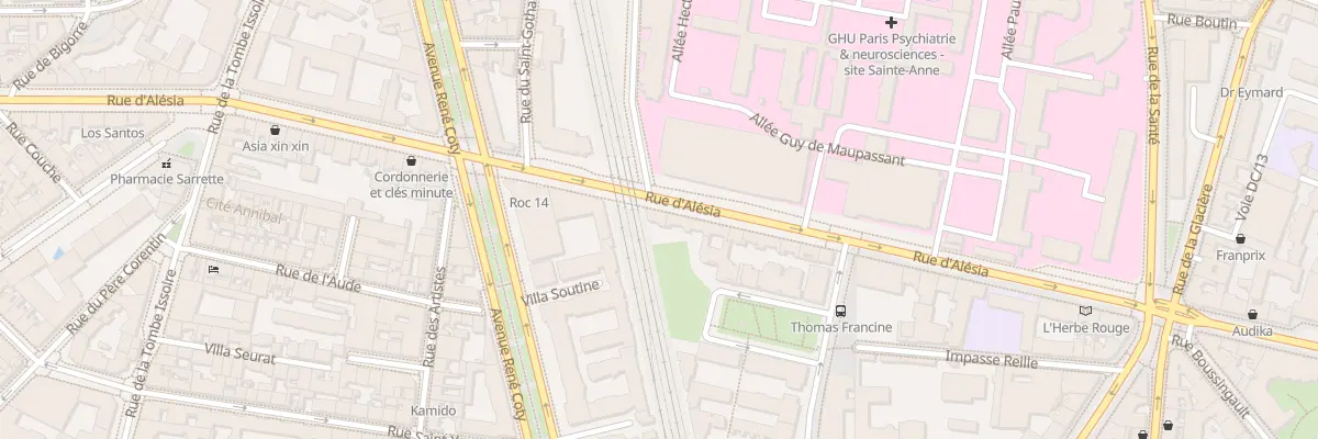 Plan du 11B Rue d’Alésia à Paris 14e Arrondissement