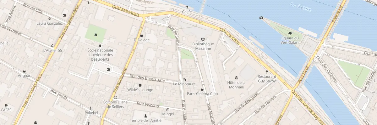 Plan du 13 Rue de Seine à Paris 6e Arrondissement