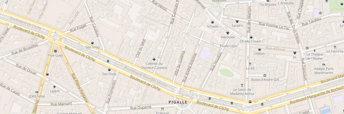Plan du 34 Bd de Clichy à Paris 18e Arrondissement