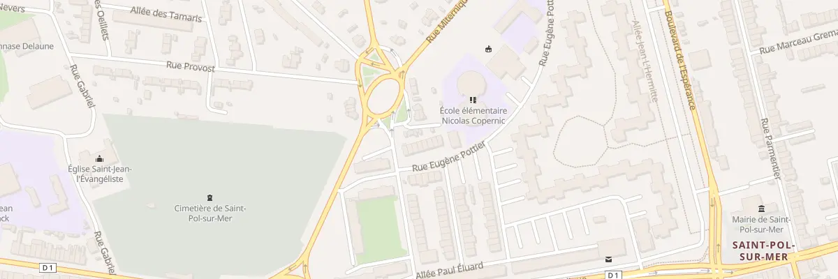 Plan du 7 Rue Eugene Pottier Saint Pol à Dunkerque