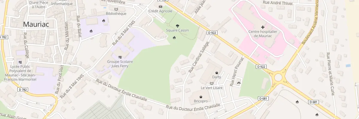 Plan du 6 Rue du Cardinal Saliége à Mauriac