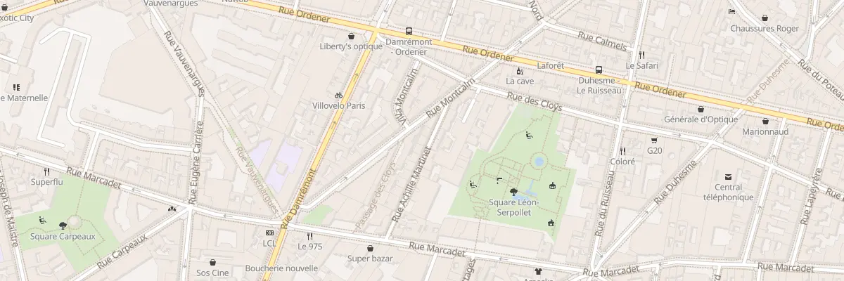 Plan du 19 Rue Achille Martinet à Paris 18e Arrondissement