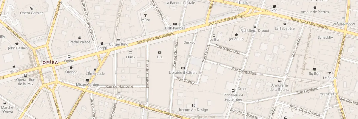 Plan du 26 Rue de Gramont à Paris 2e Arrondissement
