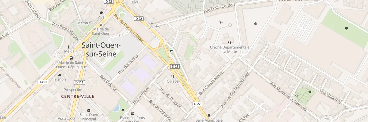 Plan du 25 Rue du Docteur Bauer à Saint-Ouen-sur-Seine