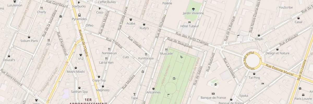 Plan du 44 Rue de Richelieu à Paris 1er Arrondissement